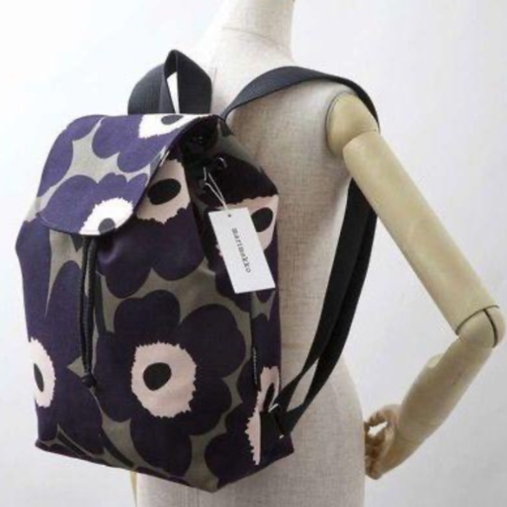 NWT Marimekko Italia Erika Backpack - Black/White - Picture 16 of 16
